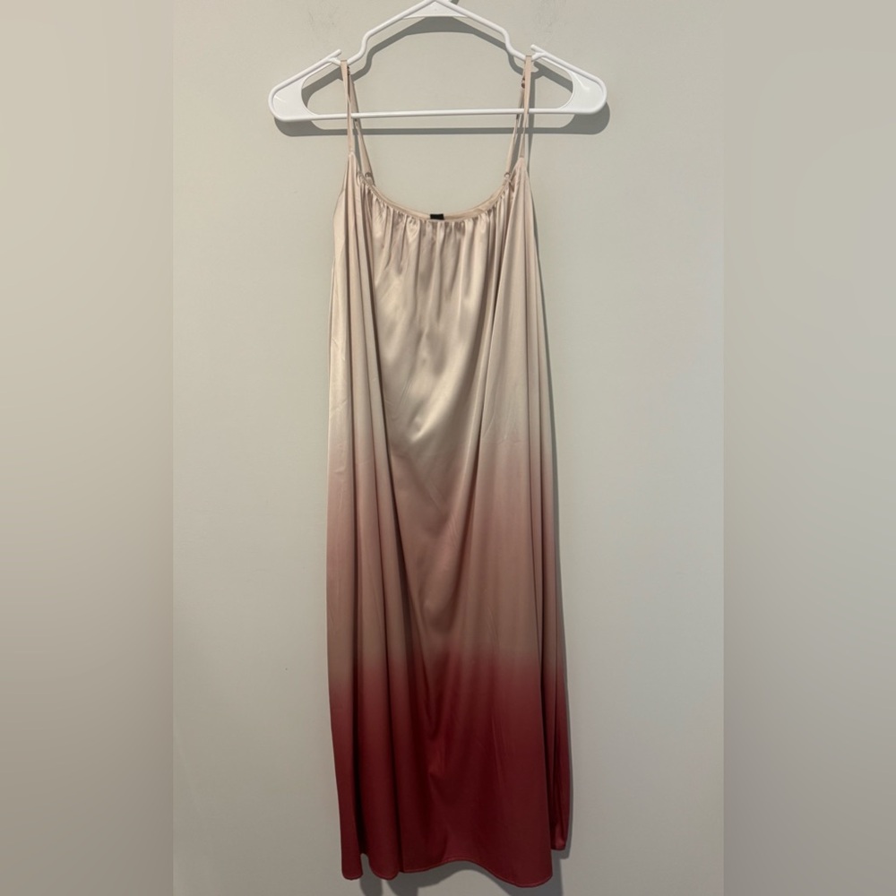 Soma Blush to Burgundy Ombre Maxi Dress